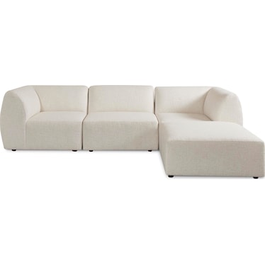 Clyde 4pc Chaise Sectional w/Ottoman