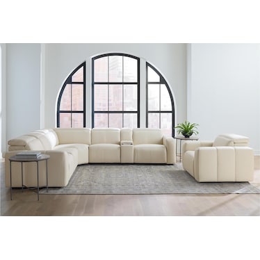 AIRY Linen 6PC Sectional w/Console