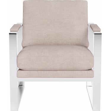 Modern Sleek Metal Corbin Accent Chair