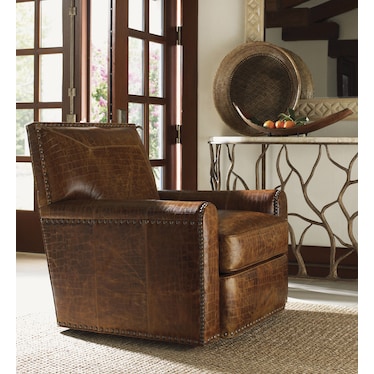 Tommy Bahama Home Stirling Park Leather Swivel Chair
