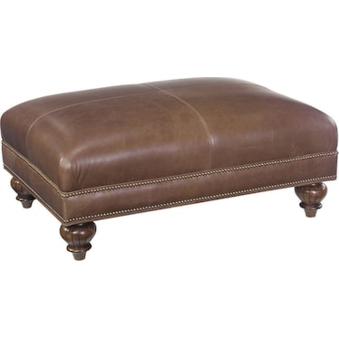 Island Estate Leather Ottoman