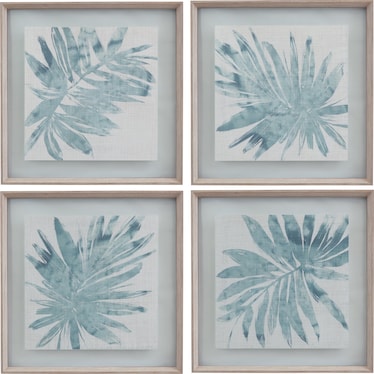 Burlap Ocean Palm II Framed Print