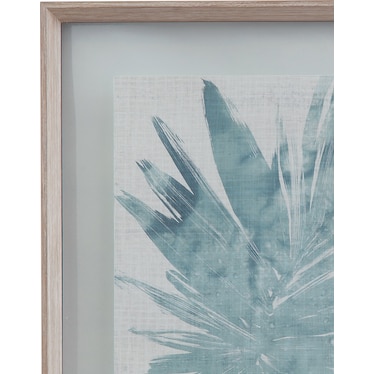 Burlap Ocean Palm III Framed Print