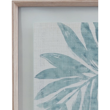 Burlap Ocean Palm IX Framed Print