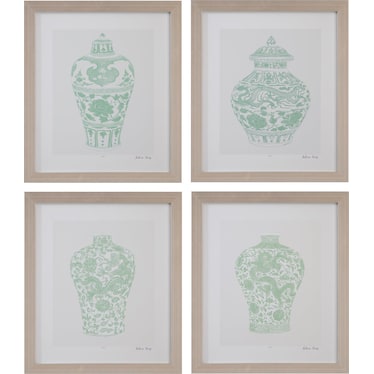 Mint Vases I Framed Print