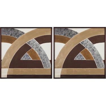 Neutral Geometry II Framed Print