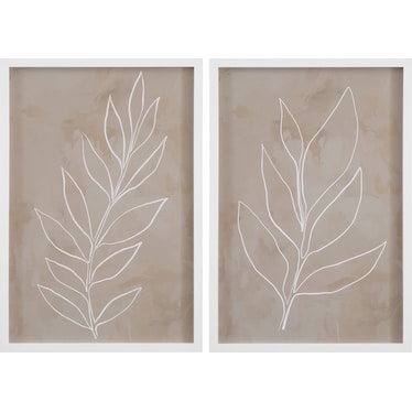 Leaf Line Art II Framed Print