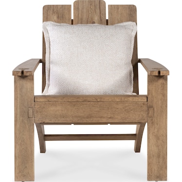 Vineyard Row Beige Fabric Accent Chair