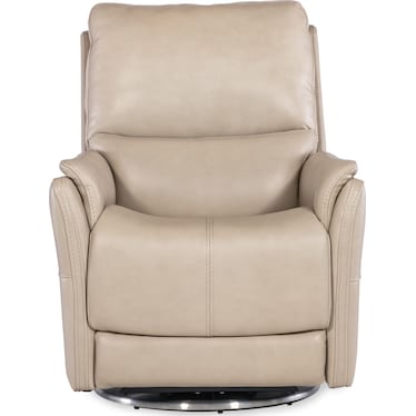 RC Casual Beige Leather Power Recliner