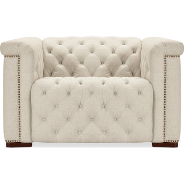 SS Beige Fabric Power Recliner