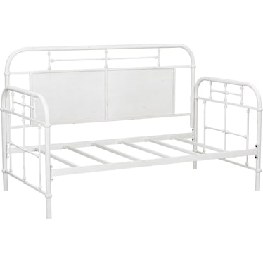 Twin Metal Day Bed - Antique White