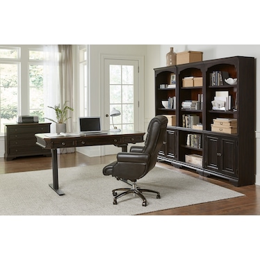 Hampton Door Bookcase Black Cherry