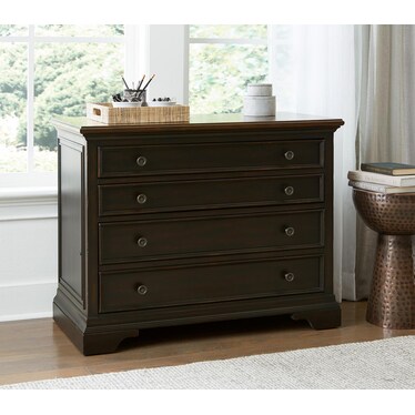 Hampton File Cabinet Black Cherry