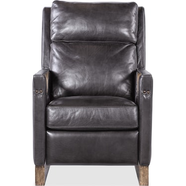 RC Black Leather Power Recliner