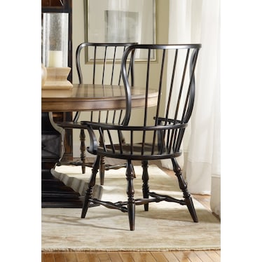 Sanctuary Ebony Spindle Arm Chair