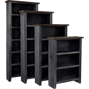 60" Bookcase w/ 3 fixed shelves