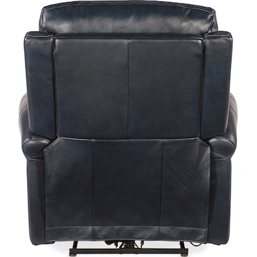 RC Blue Leather Power Recliner