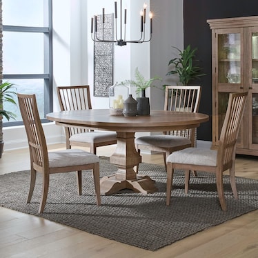 5 Piece Pedestal Table Set