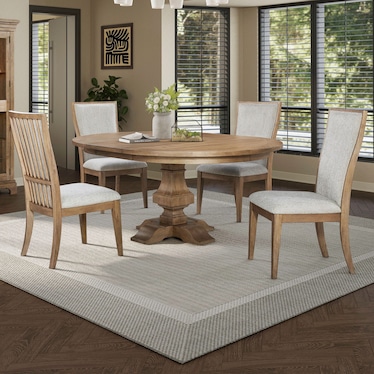 Opt 5 Piece Pedestal Table Set