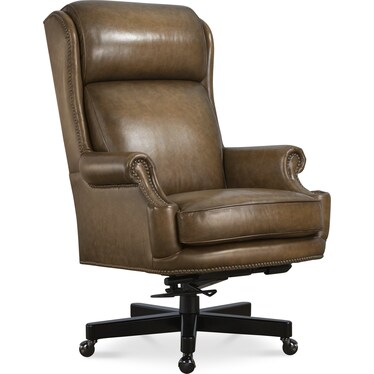 EC Brown Leather Executive Chair