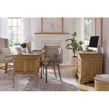Chateau Philippe Half Ped Desk Cognac