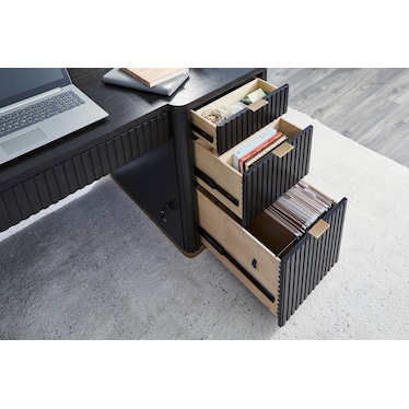 aspenhome Rylan Dark Roast Executive Desk