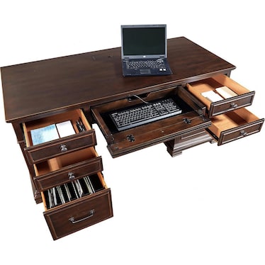 Weston Executive Desk Brown Ale
