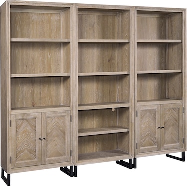 Harper Point Open Bookcase Brown