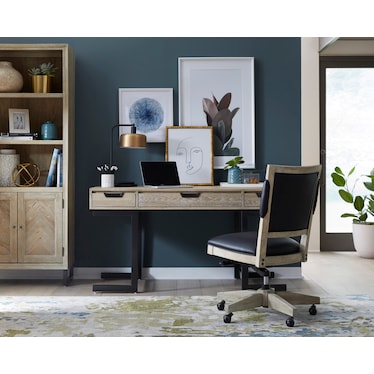 Harper Point Writing Desk Bleached Khaki
