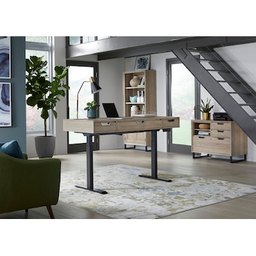 Harper Point Desk Bleached Khaki
