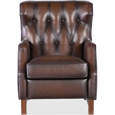 RC Brown Traditional Leather Recliner