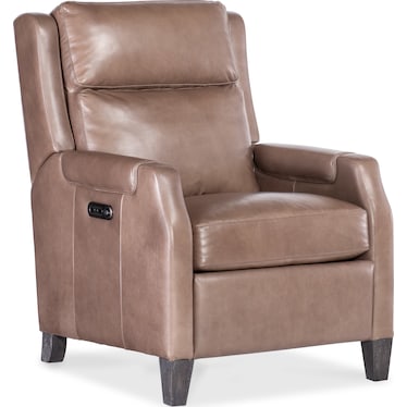 RC Brown Leather Power Recliner