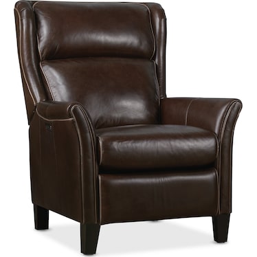 RC Brown Leather Power Recliner
