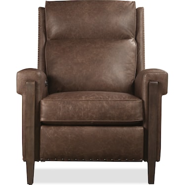 Whitton Brown Leather Power Recliner