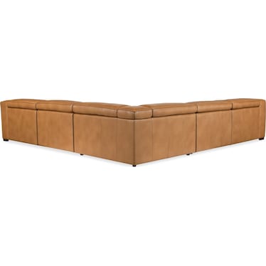 MS Brown Leather Power Sectional