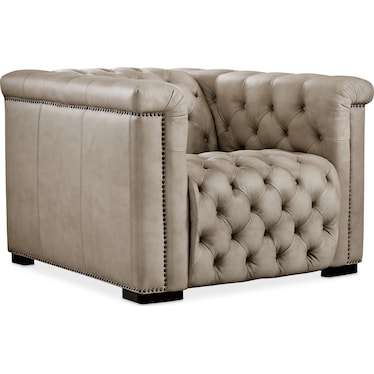 MS Brown Leather Power Recliner