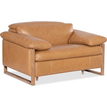 Brown Leather Power Recliner
