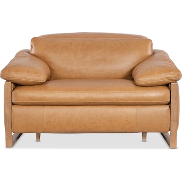 Brown Leather Power Recliner