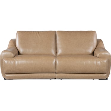 MS Brown Leather Power Reclining Sofa
