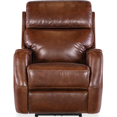 MS Power Headrest Leather Recliner