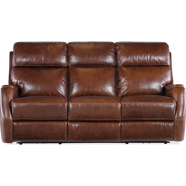 MS Brown Leather Zero Gravity Sofa