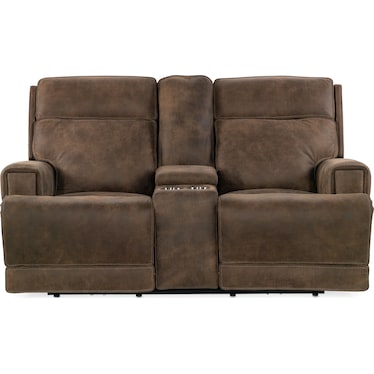 MS Leather Power Reclining Loveseat