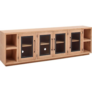 Paige Console with 4 Doors, Cashew