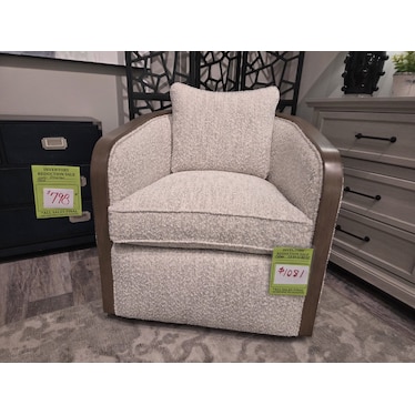 ACCENT CHAIR W/ WOOD TRIM