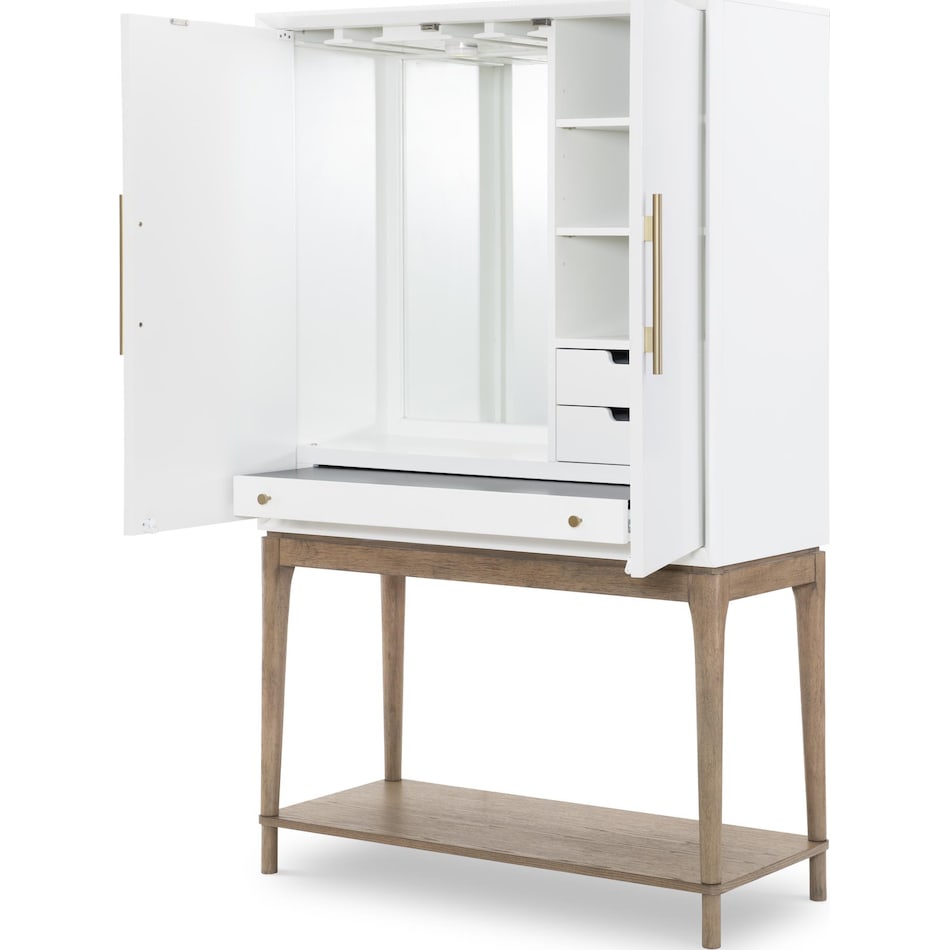cloud white and desert oak    