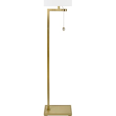 61.75"H Metal Floor Lamp with White Shade