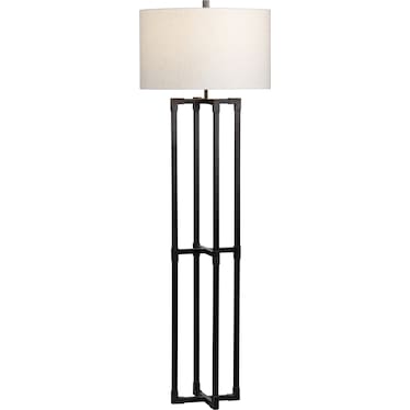 61.5"H Metal Floor Lamp With Shade