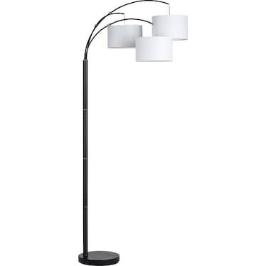 82"H 3 Arm Floor Lamp With Shade