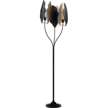 66.25"H Metal Floor Lamp With Shade