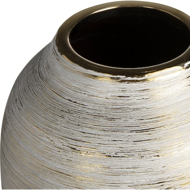 Silver White Washed Trinity Medium Vase